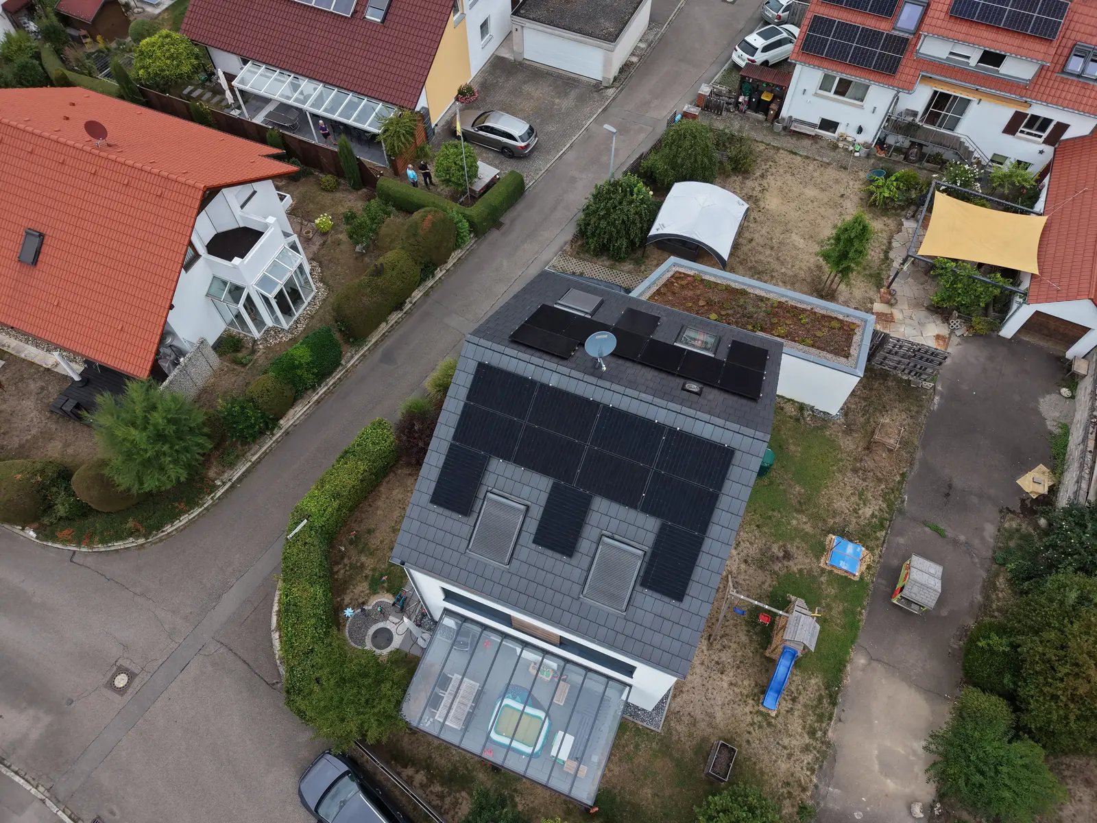 Photovoltaikanlage auf Einfamilienhaus in Nürtingen