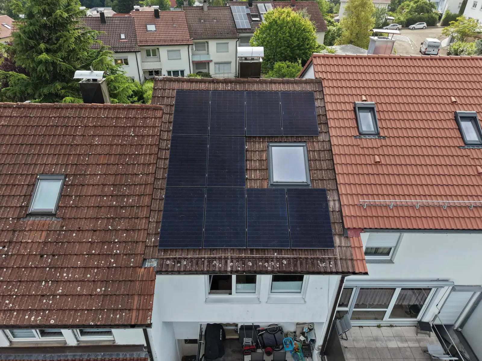 Photovoltaikanlage auf Ziegeldach in Schwäbisch Gmünd